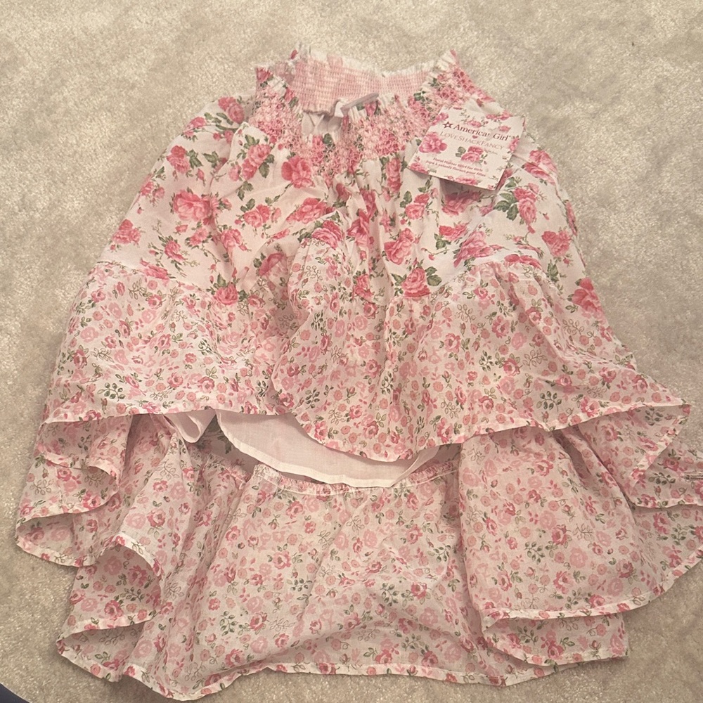LoveShackFancy Pink Floral Skirt